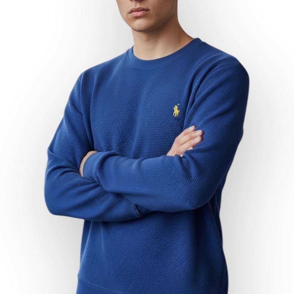 Polo Ralph Lauren Men's Blue Long Sleeve Sleep Shirt (981)